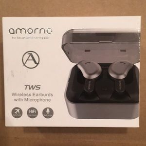 amorno wireless Bluetooth earphones. Never used.